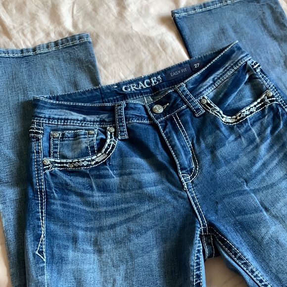 Grace in LA light wash boot cut jeans size 27 easy fit - Picture 5 of 10